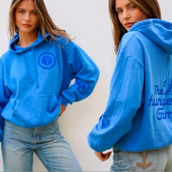 Aviator Nation Tops - Aviator Nation X Hunger Games hoodie sweatshirt Large women blue